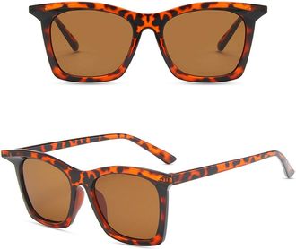 Generic Men For Women Sunglasses Fashion Shape UV Protection Female sun glasses Outdoor Travelling Sun Glass,Leopard Tea 2026