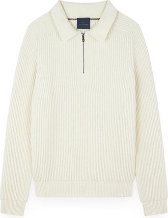 Paul & Shark Zipped Re-Wool polo shirt, Man, White, Size: XXL