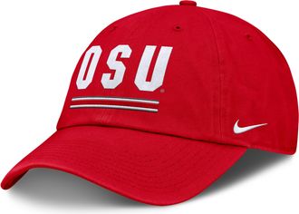 Nike Ohio State Primetime Campus Club Nike Mens College Adjustable Hat in Red | NC0165NOH-2GH