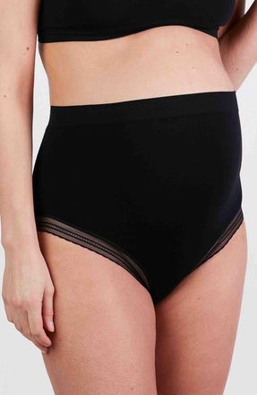 Cache Coeur Milk Seamless maternity high waist brief in Black at Nordstrom, Size X-Large