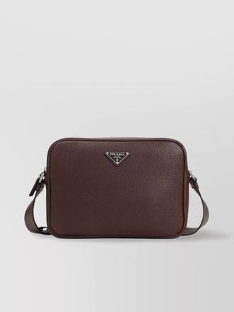 Prada triangle calf leather shoulder bag