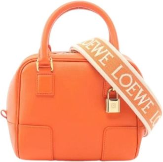 Loewe Pre-owned Mini Bag - Dames - Vintage Mini Tas - Oranje - ONE Size - Leer - Vintage