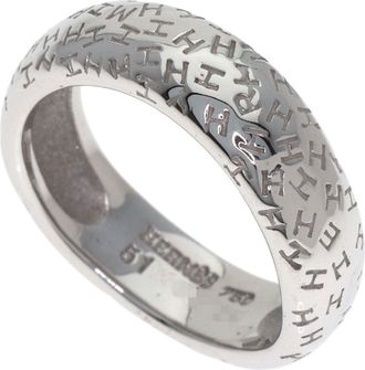 Herm&egrave;s White Gold (18K) Band Ring (Pre-Owned)