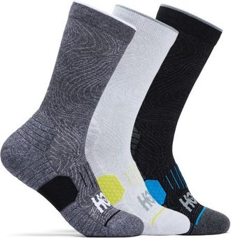 Hoka One One Crew Run Sock 3-Pack Laufsocken - Unisex | grau