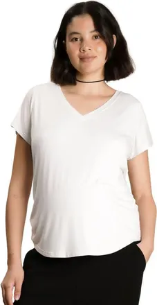 Nom Maternity The Maternity & Nursing Tee in White at Nordstrom, Size X-Large