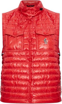 Moncler Grenoble Day-Namic Vest - Dames - Bodywarmers - Rood - S - Leer - Jassen