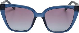 Liu Jo Cat eye zonnebril - Dames - Zonnebrillen - Blauw - ONE Size - Leer - Accessoires
