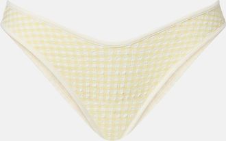 Montce Swim Polly gingham bikini bottoms