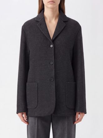 Jil Sander Single-Breasted Virgin Wool Blazer with Lapels and Patch Pockets