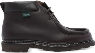 Paraboot Milly round-toe lace-up boots - men - Calf Leather/Rubber/Calf Leather - 42.5 - Brown
