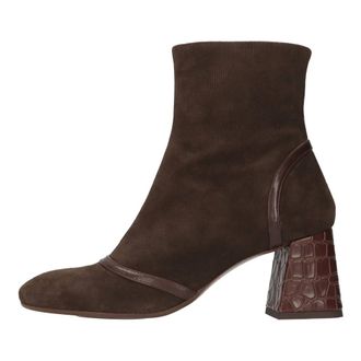 Chie Mihara Su&egrave;de enkellaarsjes - Dames - Schoenen - Bruin - Maat: 37 EU Su&egrave;de