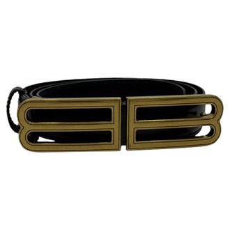 Balenciaga Balenciaga BB Stretch Riem in Zwart Leer