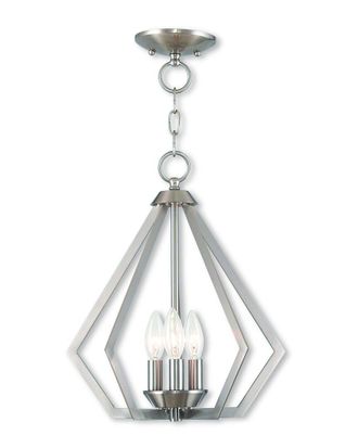 Livex Lighting 3-Light Brushed Nickel Convertible Mini Chandelier