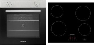 Respekta Forno Piano cottura Set stufa in vetroceramica Set installazione Autosufficiente Frameless Respecta