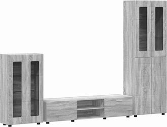 vidaXL Conjunto De Mueble De Tv Gris Sonoma Madera De Ingenier&iacute;a Vidaxl