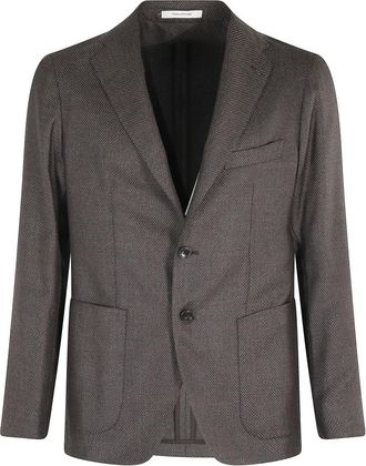 Tagliatore Monopetto Lana Operata - Heren - Blazers - Bruin - L - Wol - Jassen