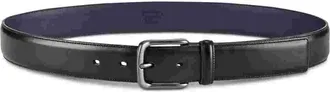 Original Penguin Mens Burnished Bird Leather Belt Black Size 42 REG