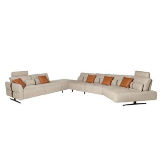 Angel Cerd&aacute; Sof&aacute; chaise longue relax modular izquierdo tela arena