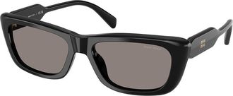 Miu Miu MUB12SF Asian Fit 16K80Q Womens Sunglasses Black Size 56