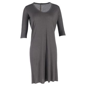 Rick Owens mini-jurk met ronde hals in grijs katoen