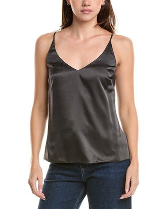 L'agence LAgence Gabriella V-Neck Silk Tank