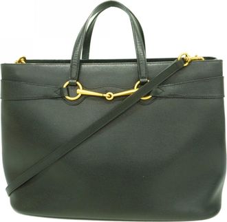 Gucci Black Leather Tote Bag (Pre-Owned)