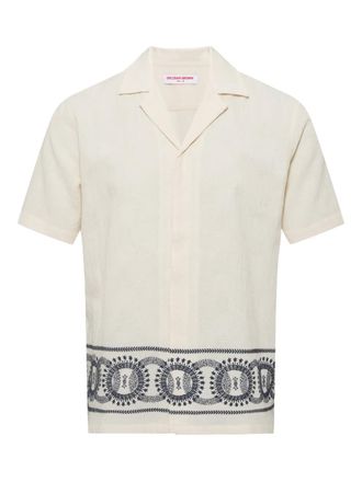 Orlebar Brown Maitan embroidered shirt - White