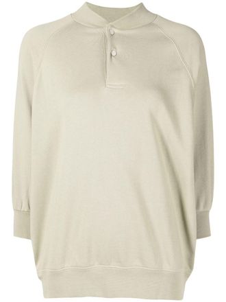 Fear of God pres-stud fastening detail sweatshirt - women - Cotton - S - Green