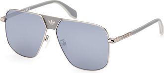 adidas OR0091 16C Mens Sunglasses Silver Size 60