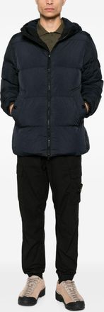 Stone Island Mens Down Jacket Navy Blue Padded &