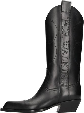 Off-white Schoenen, Dames, Zwart, 41 EU, Leer, Texan Boot