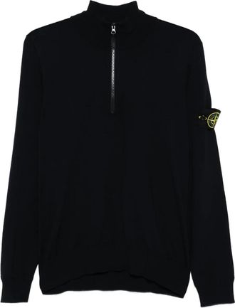 Stone Island Maglione con mezza zip - Blu
