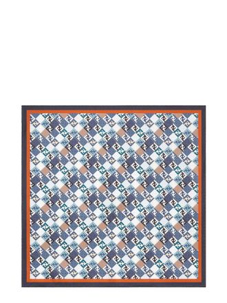 Fendi Silk Foulard With All-Over Ff Logo-Donna