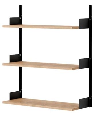 New Works Wandregal New Works 900 - 90 x 83.5 cm, Eiche / Schwarz