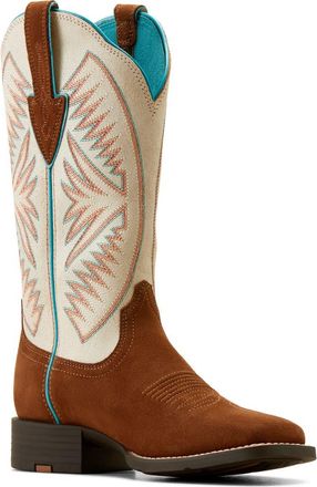 Ariat Round Up Ruidoso Leather Cowboy Boot in Brown at Nordstrom Rack, Size 6.5