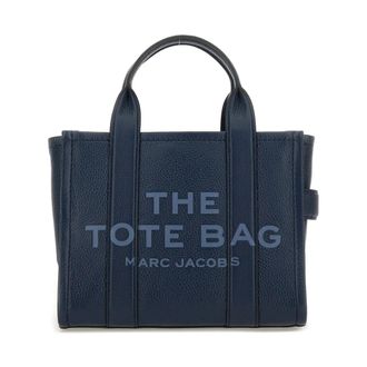 Marc Jacobs Leather Small Tote Bag - Dames - Shoppers - Blauw - ONE Size - Leer - Tassen