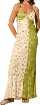 Kivari Salome Maxi Dress In Green Floral