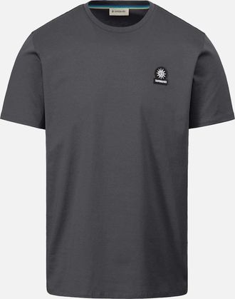Sandbanks Mens Sandbanks Badge T-Shirt Anthracite - Black - Size: 38