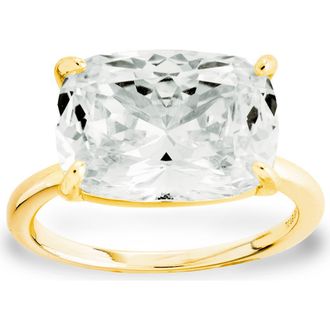 Sterling Forever East West Cubic Zirconia Ring in Gold at Nordstrom, Size 8
