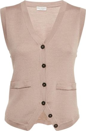 Brunello Cucinelli Gilet in maglia a coste - Toni neutri