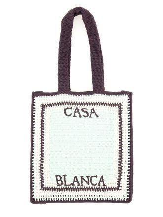 Casablanca Crochet Bag With Logo