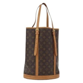 Louis Vuitton Pre-owned Bucket Bags, female, Brown, Size: ONE SIZE Pre-owned Canvas Bucket Bag