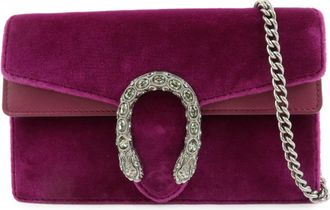 Gucci Dionysus Velvet Purple Velvet Handbag (Pre-Owned)