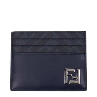 Fendi Herrens Dokumentenhalter Leder Blau/Nachtblau