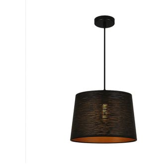 Trade Shop Trade Shop - Ara&ntilde;a De Suspensi&oacute;n M&iacute;nima En Metal Opaco Con Ataque Interior De Cobre E27 Ip20 A73 - Negro