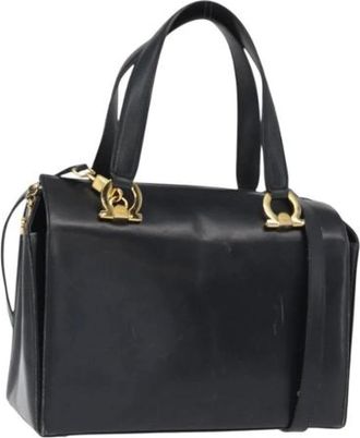 Ferragamo Pre-owned Handbags, female, Blue, Size: ONE SIZE Pre-owned Leather Handbag