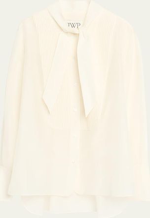 TWP The Quiet Type Tie-Neck Shirt