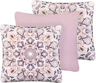 Beliani Beliani - Conjunto De 3 Cojines De Exterior Accesorios De Jard&iacute;n Multicolor Sammit