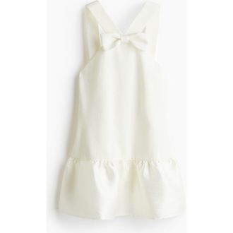 H&M Bow-detail Top in Cream at Nordstrom, Size Xx-Large