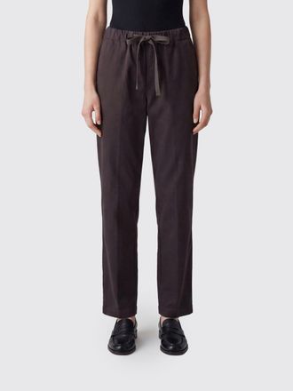 Semicouture Mid-Rise Slim Fit Cotton Trousers with Drawstring